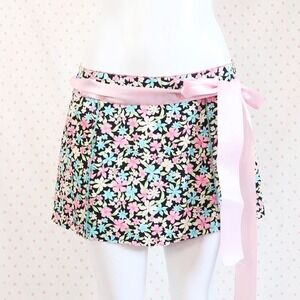 y2k floral mini skirt coquette fairycore rose print vintage skirt